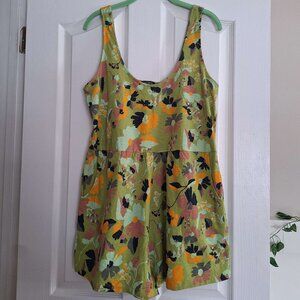 Known Supply Ivy Romper Size Large Colorful Floral Romper
